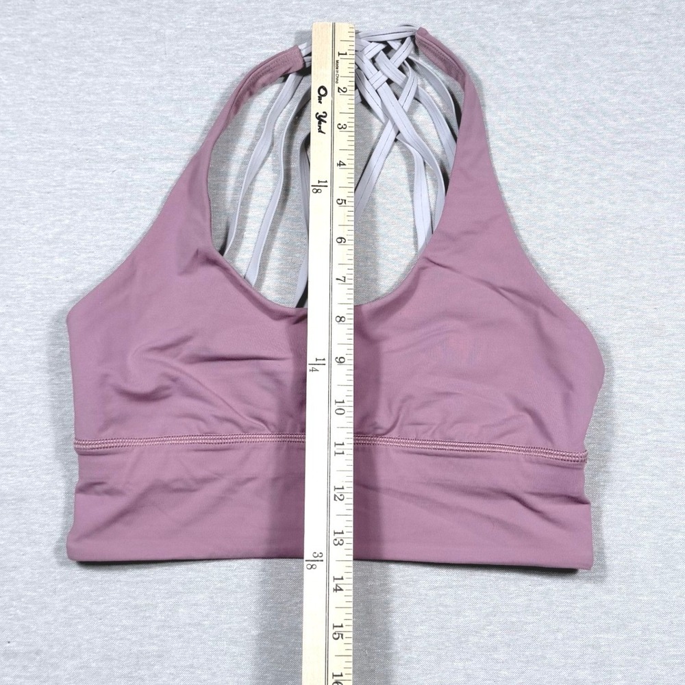 Lululemon Free To Be Wild Strappy Sports Bra Pink Mauve Size 6 Gym Yoga Workout - Picture 5 of 5